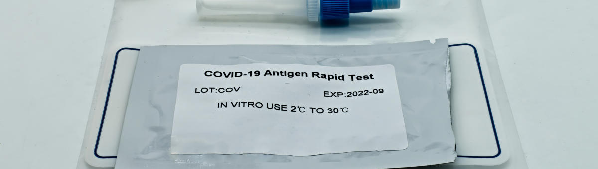 Covid-19 Antigen Rapid Test Kit Set Isolated On White Background.